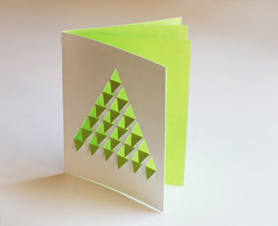 tarjeta navideña navidad geometrica minimalista colorida fácil doy