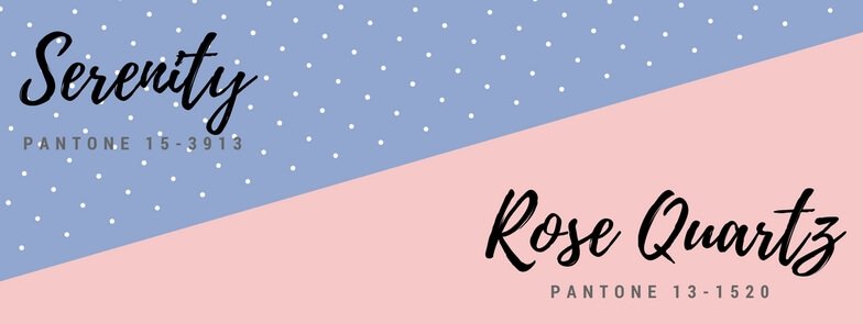Colores del año Pantone 2016 Serenity y Rose Quartz
