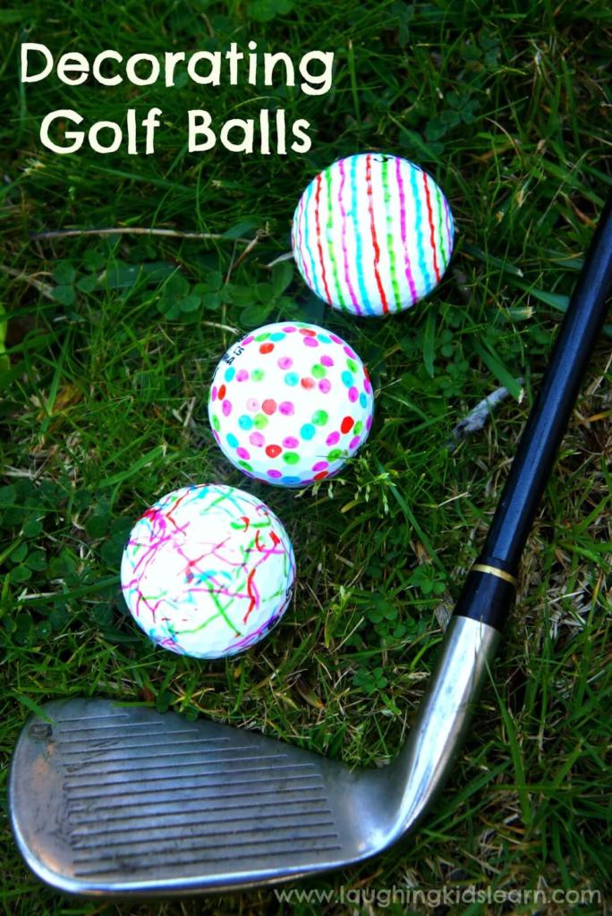 Bolas de golf decoradas