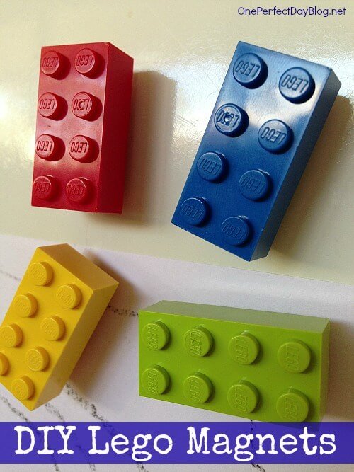 Imanes hechos con piezas de LEGO