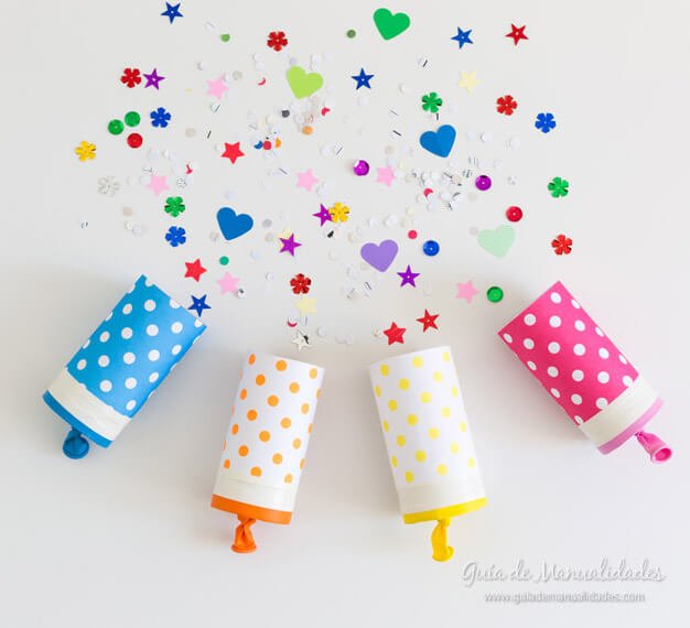 tubos de papel lanza confetti