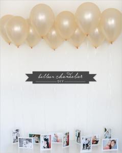 Fotos en la pared con globos para fiestas