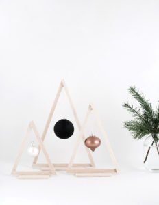 Árboles de Navidad mini de madera