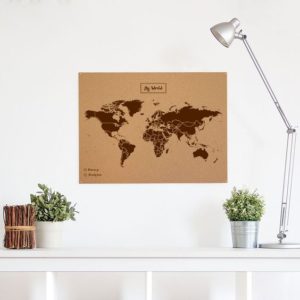 mapa del mundo de corcho