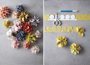Flores de tela para hacer uno mismo con gasa de distintos colores perfecto para decorar y regalar en san valentin