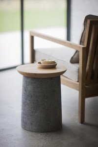 ideas de decoración con cemento- mesa auxiliar