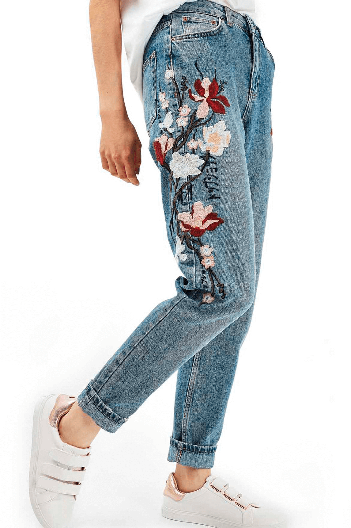 Malentendido pegar modo customiza-pantalones-flores-bordadas-jeans - Handfie DIY