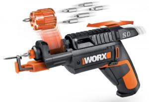 Atornillador eléctrico con cargador extraíble tipo revólver Worx
