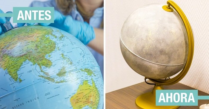DIY luna con un globo del mundo 
