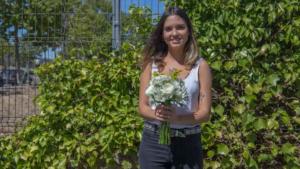 Ramo de novia con flores blancas