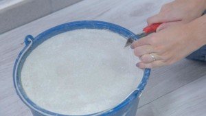 Desmolde de la base de cemento