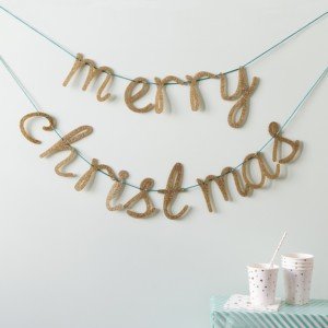 Guirnalda con letras navideñas