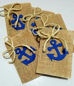 Banderines marineros con tela de yute