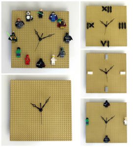 Reloj con piezas de ledo