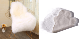 Piel de oveja imitación para silla, sofá, alfombra