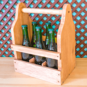 Caja para cervezas de madera Handfie