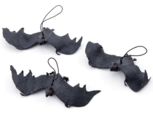 Murciélagos de plástico para Halloween