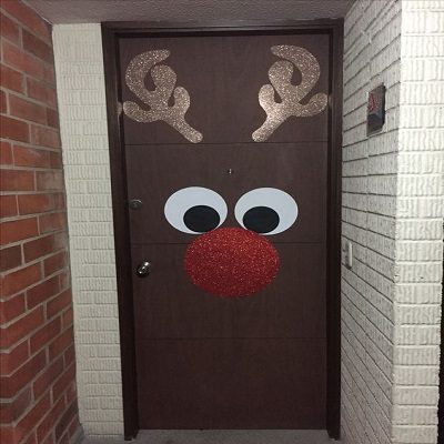 Puerta de Navidad Reno Rudolf