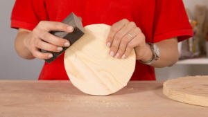 Lijar circunferencia de madera para la tabla para quesos