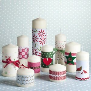 Velas decoradas para Navidad manualidad para regalar