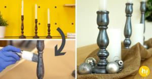 Customizar candelabros de madera