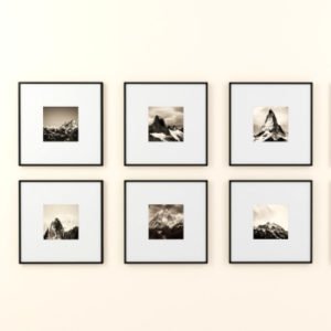 collage de fotos en blanco y negro portada del post sobre decoración de pasillos.