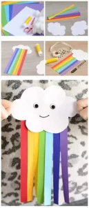 Manualidades para niños de 3 a 5 años arcoíris con papel