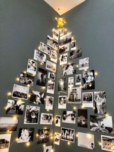 Decoración de puertas en Navidad árbol de fotografías