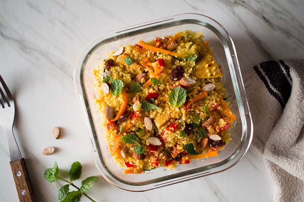 Cenas saludables Cuscus con pollo y verduras