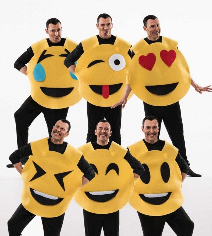 disfraces en grupo de emoji disfraces divertidos para Carnaval