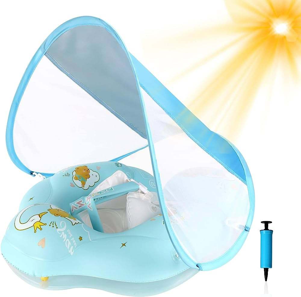 flotador  con sombrilla para bebes