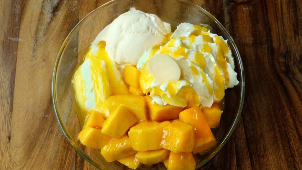 helado casero de mango